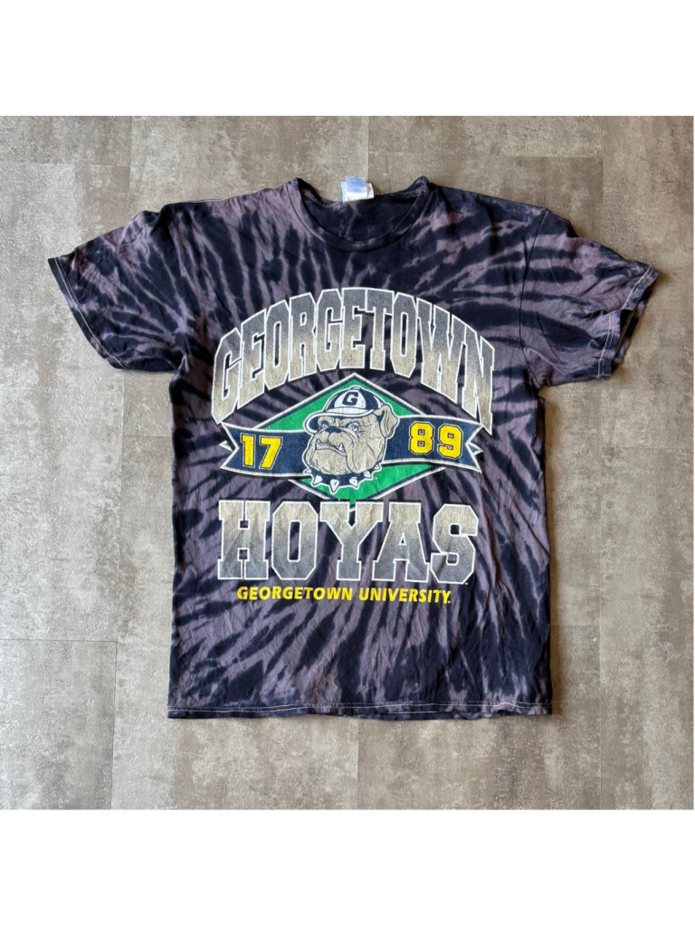 Georgetown Hoyas Tie Dye Vintage Style Shirt Mens Medium
